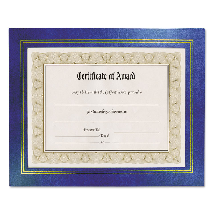 NuDell Leatherette Document Frame, 8.5 x 11, Blue, Pack of Two (NUD21201)