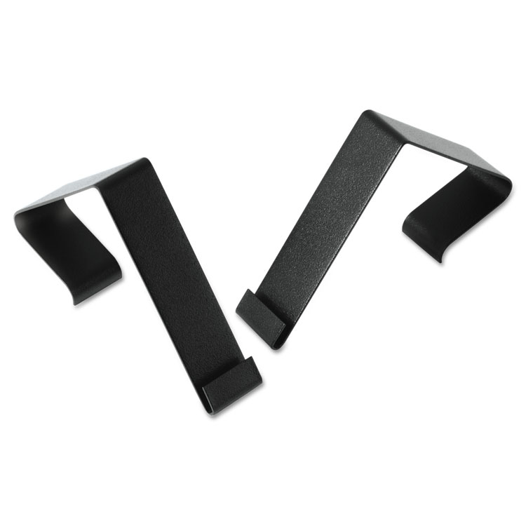 Quartet Cubicle Partition Hangers, For 1.5" to 2.5" Thick Partition Walls, Black, 2/Set (QRTMCH10)