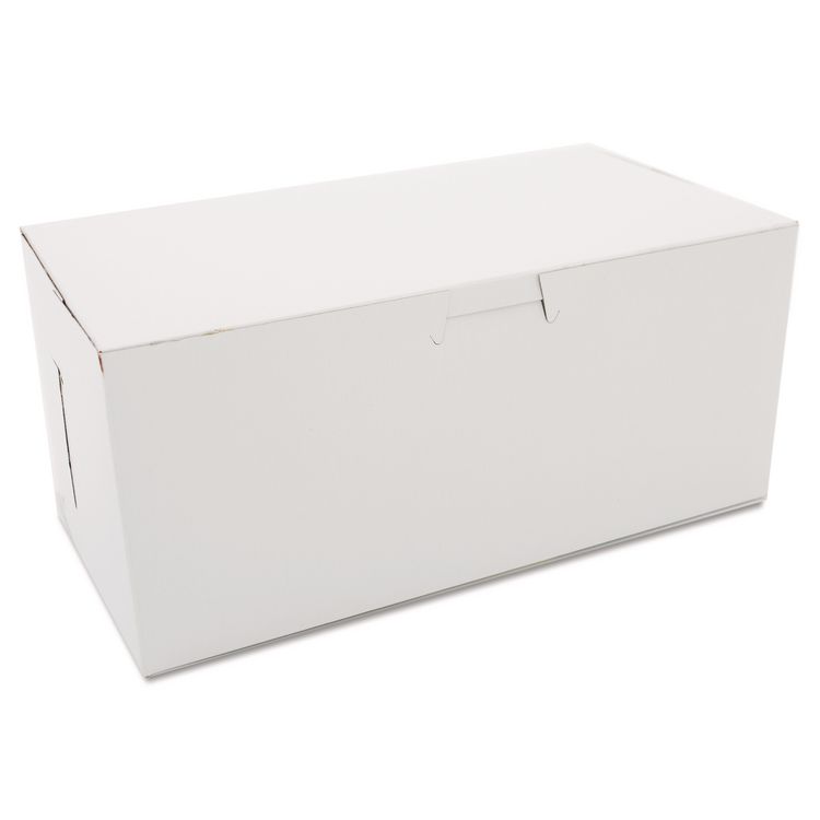 SCT White One-Piece Non-Window Bakery Boxes, 4 x 9 x 5, White, Paper, 250/Carton (SCH0949)