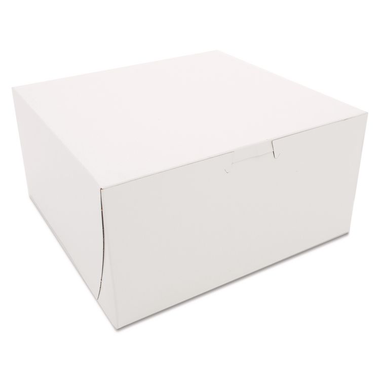 SCT White One-Piece Non-Window Bakery Boxes, 8 x 8 x 4, White, Paper, 250/Carton (SCH0941)