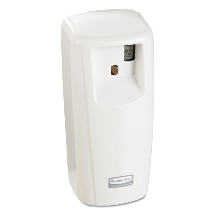 Rubbermaid Commercial TC Microburst Odor Control System 9000 LCD, 3.6 x 4.33 x 8.75, White (RCP1793535)