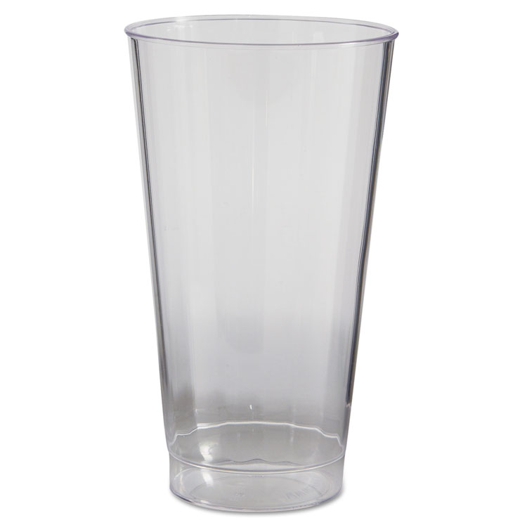 Classic Classic Crystal Tumblers, 16 oz, Plastic, Clear, Fluted, Tall, 20/Pack, 12 Packs/Carton (WNACC16240)