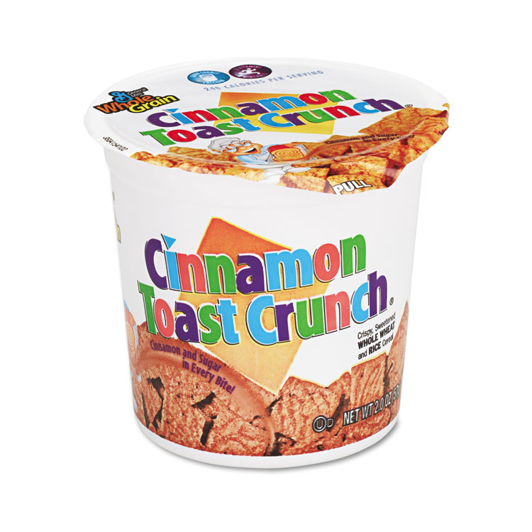 General Mills Cinnamon Toast Crunch Cereal, Single-Serve 2 oz Cup, 6/Pack (AVTSN13897)