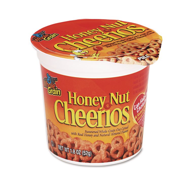 General Mills Honey Nut Cheerios Cereal, Single-Serve 1.8 oz Cup, 6/Pack (AVTSN13898)