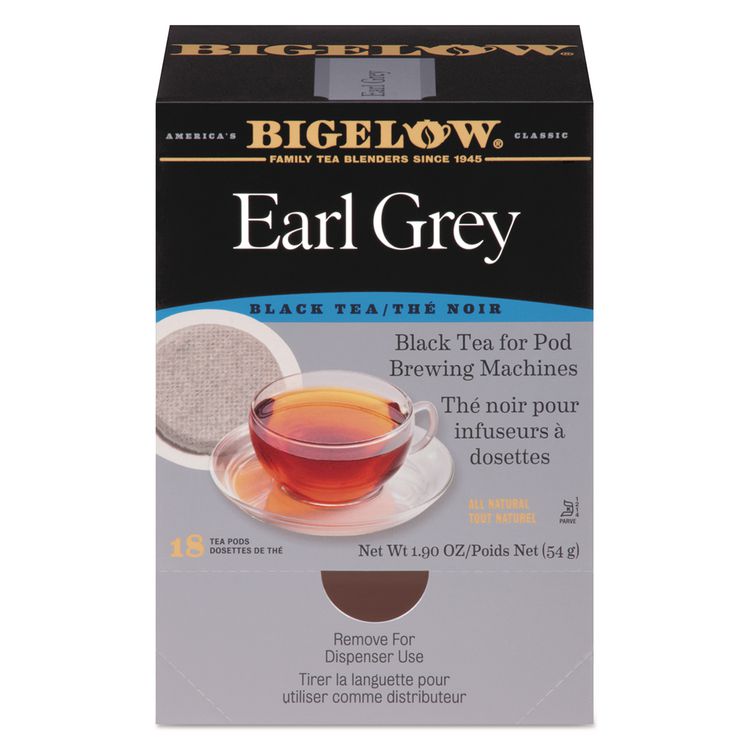 Bigelow Earl Grey Black Tea Pods, 1.90 oz, 18/Box (BTC008906)