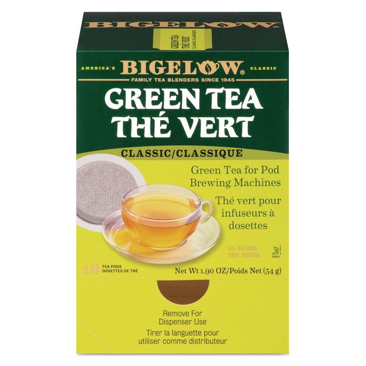 Bigelow Green Tea Pods, 1.90 oz, 18/Box (BTC007906)