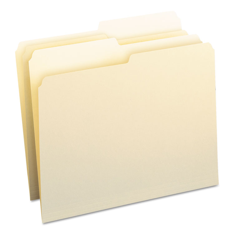 Smead Manila File Folders, 1/2-Cut Tabs: Assorted, Letter Size, 0.75" Expansion, Manila, 100/Box (SMD10320)