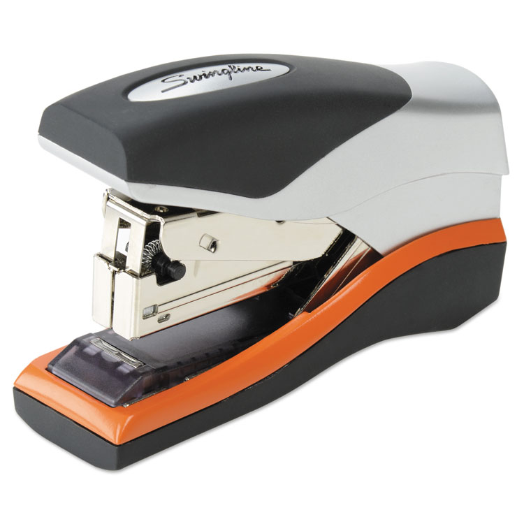 Swingline Optima 40 Compact Stapler, 40-Sheet Capacity, Black/Silver/Orange (SWI87842)