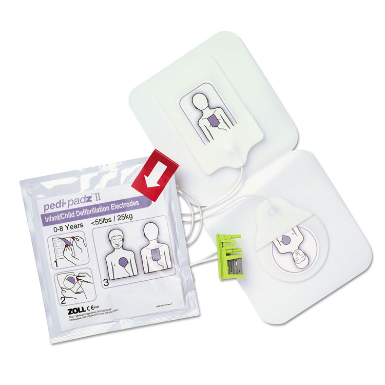 ZOLL Pedi-padz II Defibrillator Pads, Children Up to 8 Years Old, 2-Year Shelf Life (ZOL8900081001)