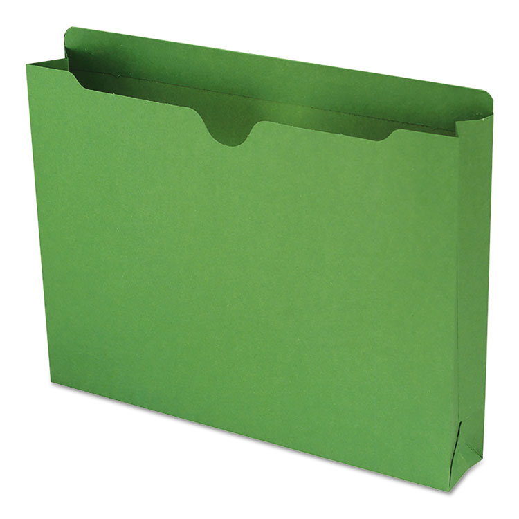 Smead Colored File Jackets with Reinforced Double-Ply Tab, Straight Tab, Letter Size, Green, 50/Box (SMD75563)