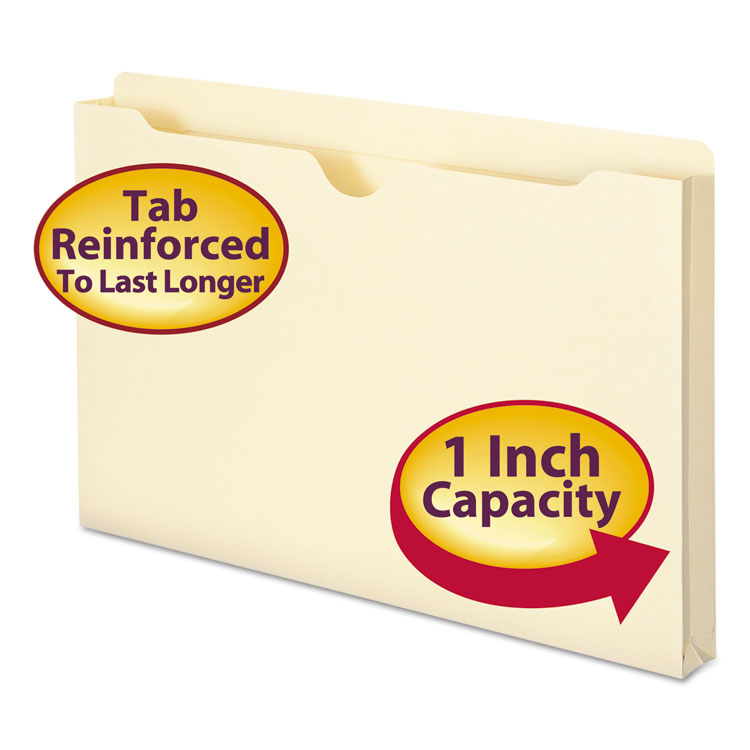 Smead Manila File Jackets, 2-Ply Straight Tab, Legal Size, Manila, 50/Box (SMD76520)