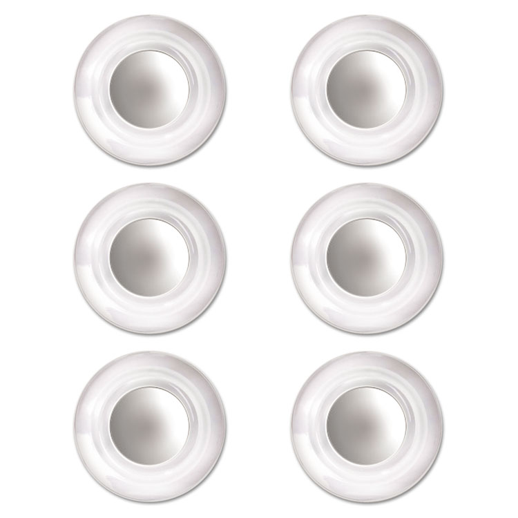 Quartet Glass Magnets, Circles, Large, 0.45" Diameter, Clear, 6/Pack (QRT85391)