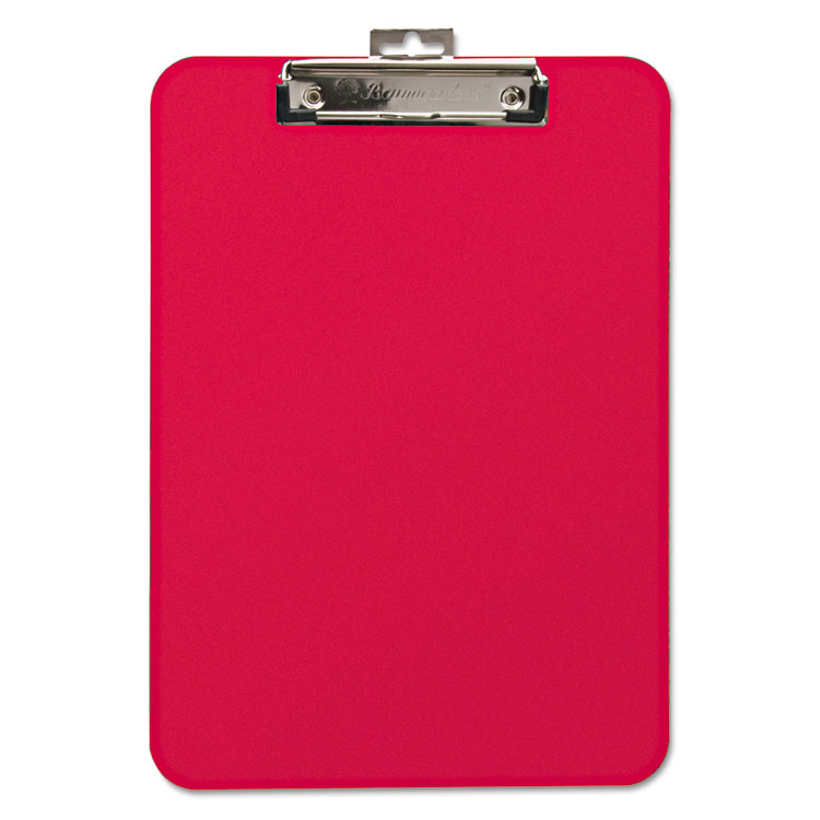 Mobile OPS Unbreakable Recycled Clipboard, 0.25" Clip Capacity, Holds 8.5 x 11 Sheets, Red (BAU61622)