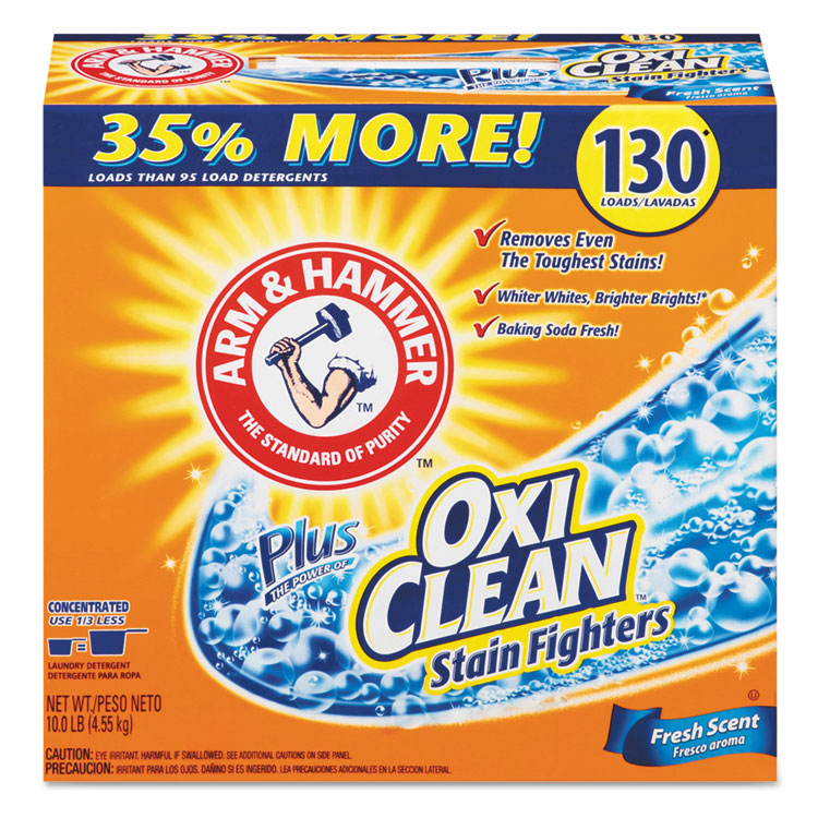 Arm & Hammer Power of OxiClean Powder Detergent, Fresh, 9.92 lb Box, 3/Carton (CDC3320000108)
