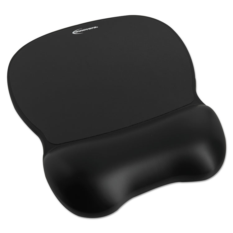 IVR51450 - Innovera Gel Mouse Pad with Wrist Rest, 9.62 x 8.25, Black (IVR51450)