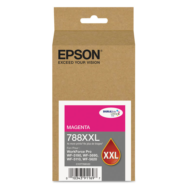 Epson T788XXL320 (788XXL) DURABrite Ultra XL PRO High-Yield Ink, Magenta (EPST788XXL320)
