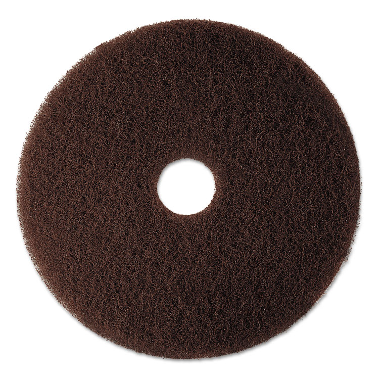 3M Low-Speed High Productivity Floor Pad 7100, 20" Diameter, Brown, 5/Carton (MMM08448)