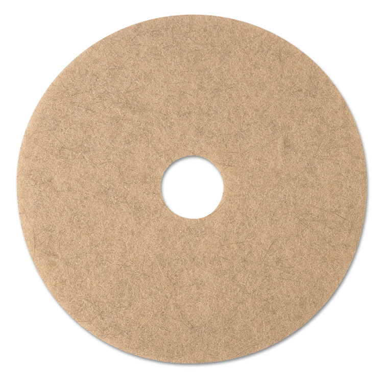 3M Ultra High-Speed Natural Blend Floor Burnishing Pads 3500, 20" Diameter, Tan, 5/Carton (MMM19008)