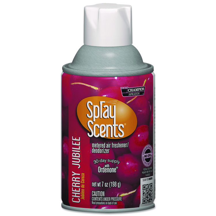Chase Products Champion Sprayon SPRAYScents Metered Air Freshener Refill, Cherry Jubilee, 7 oz Aerosol Spray, 12/Carton (CHP5181)