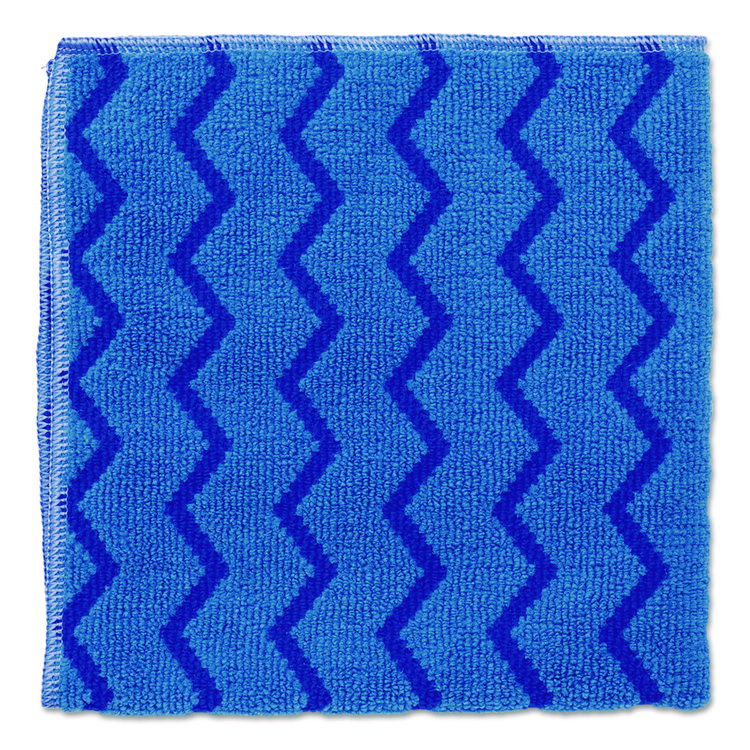 Rubbermaid Commercial HYGEN Microfiber Cleaning Cloths, 16 x 16, Blue, 12/Carton (RCPQ620BLUCT)