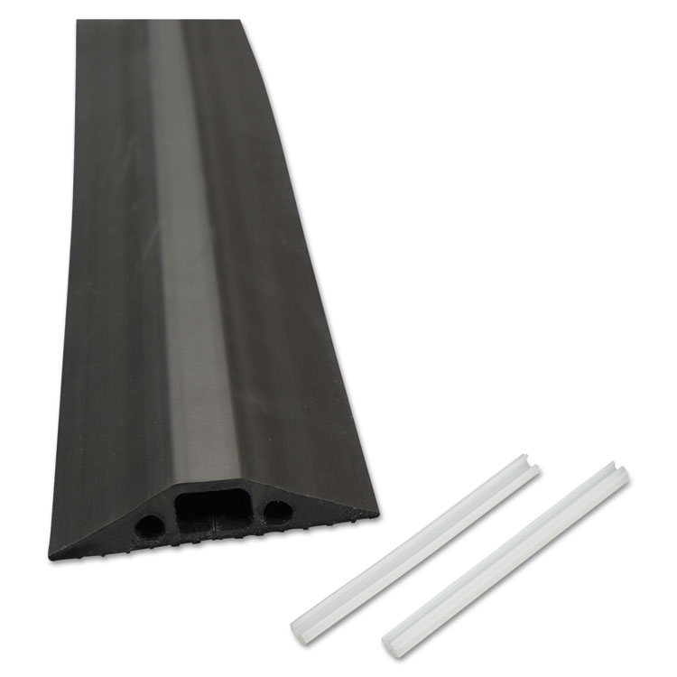 D-Line Medium-Duty Floor Cable Cover, 2.75 x 0.5 x 6 ft, Black (DLNFC68B)