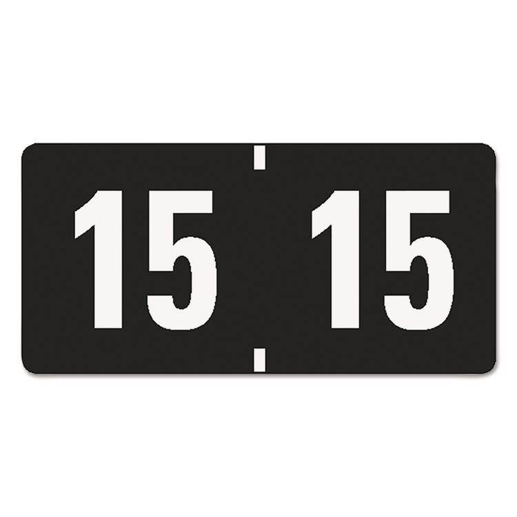 Smead Yearly End Tab File Folder Labels, 15, 0.75 x 1.5, Black, 500/Roll (SMD68315)