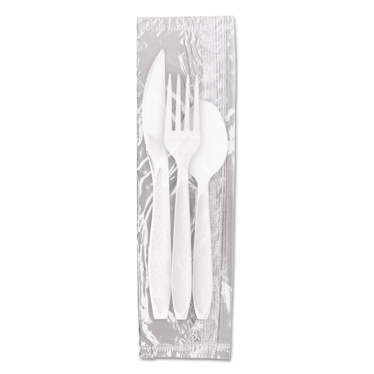 SCCRSW7Z - SOLO Reliance Mediumweight Cutlery Kit, Fork/Knife/Spoon, Plastic, White, 500/Carton (SCCRSW7Z) - Image 4