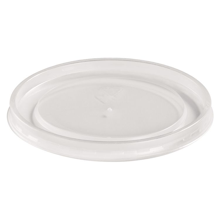 Chinet Plastic High Heat Vented Lid, Fits 16 oz to 32 oz Containers, White, 50/Bag, 10 Bags/Carton (HUH89112)