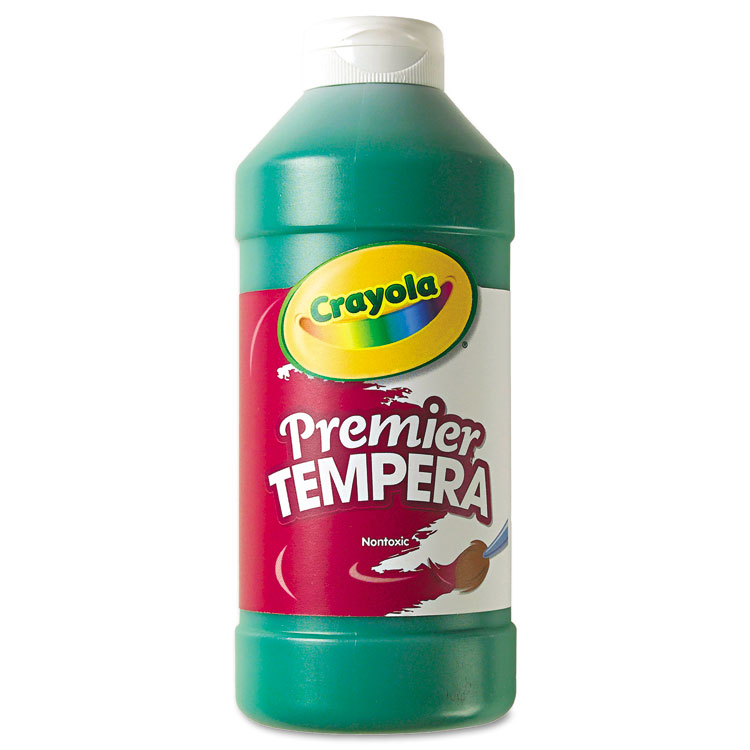 Crayola Premier Tempera Paint, Green, 16 oz Bottle (CYO541216044)