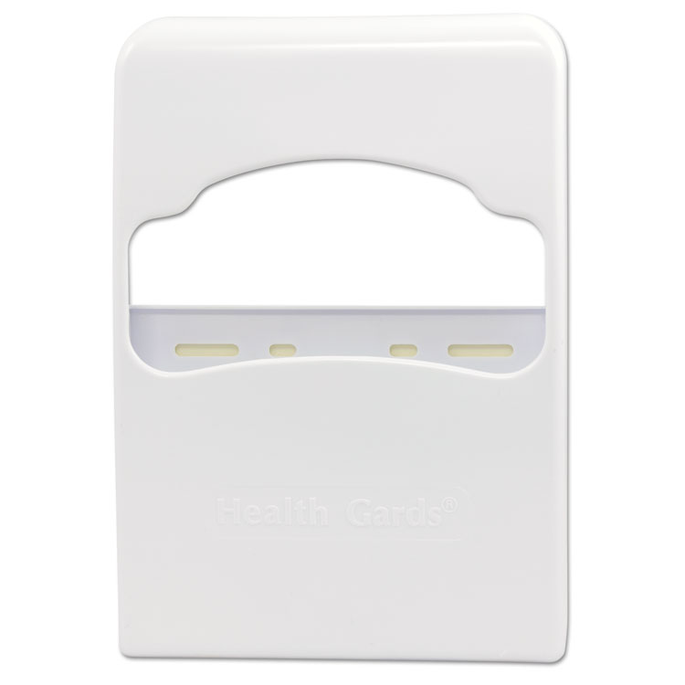 HOSPECO Health Gards Quarter-Fold Toilet Seat Cover Dispenser, 8.75 x 2 x 12, White (HOSHG2)