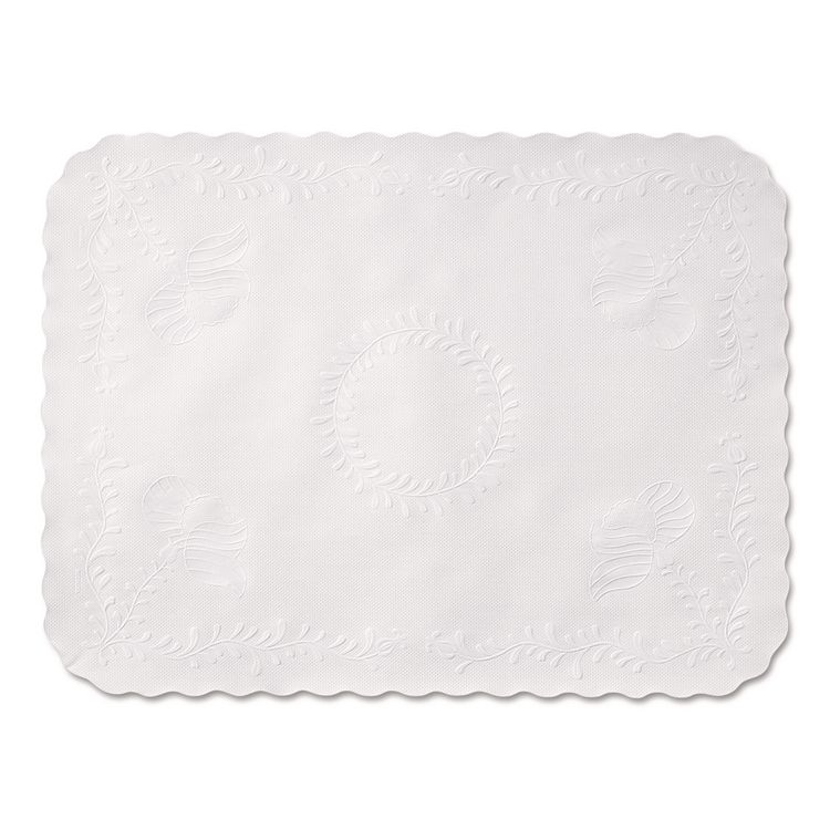 Hoffmaster Scalloped Edge Traymat, Bond Paper, White, 16.63 x 12.75, 1,000/Carton (HFMTC8704471)
