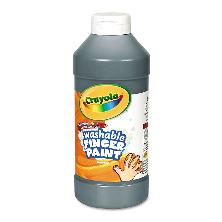 Crayola Washable Fingerpaint, Black, 16 oz Bottle (CYO551316051)