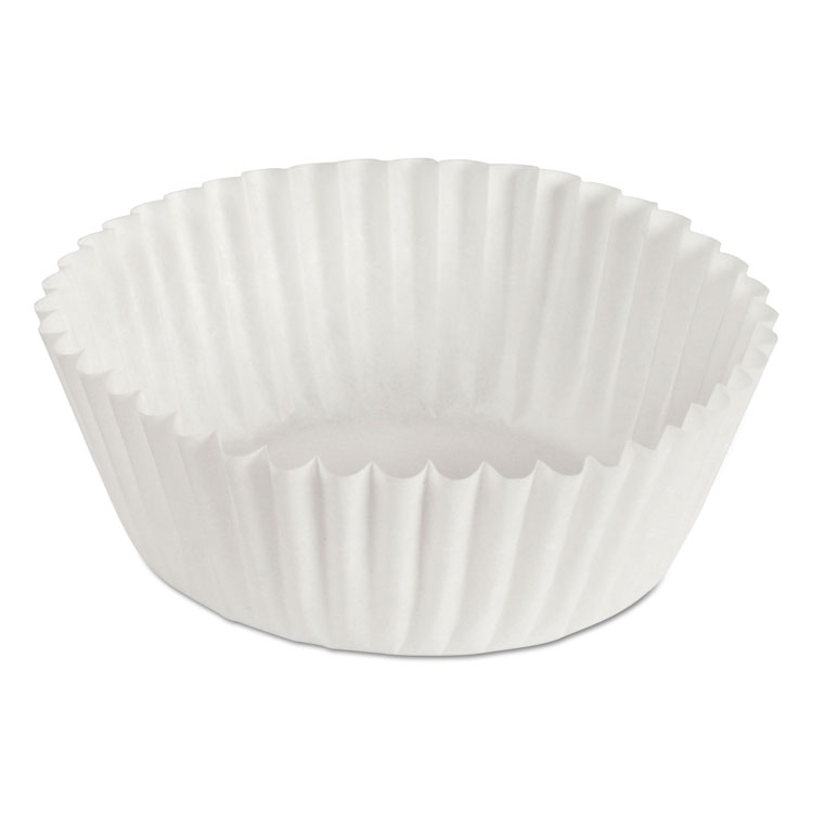 Hoffmaster Fluted Bake Cups, 2 oz, 1.75 x 1.3 x 1.3, White, Paper, 500/Pack, 20 Packs/Carton (HFM610020)