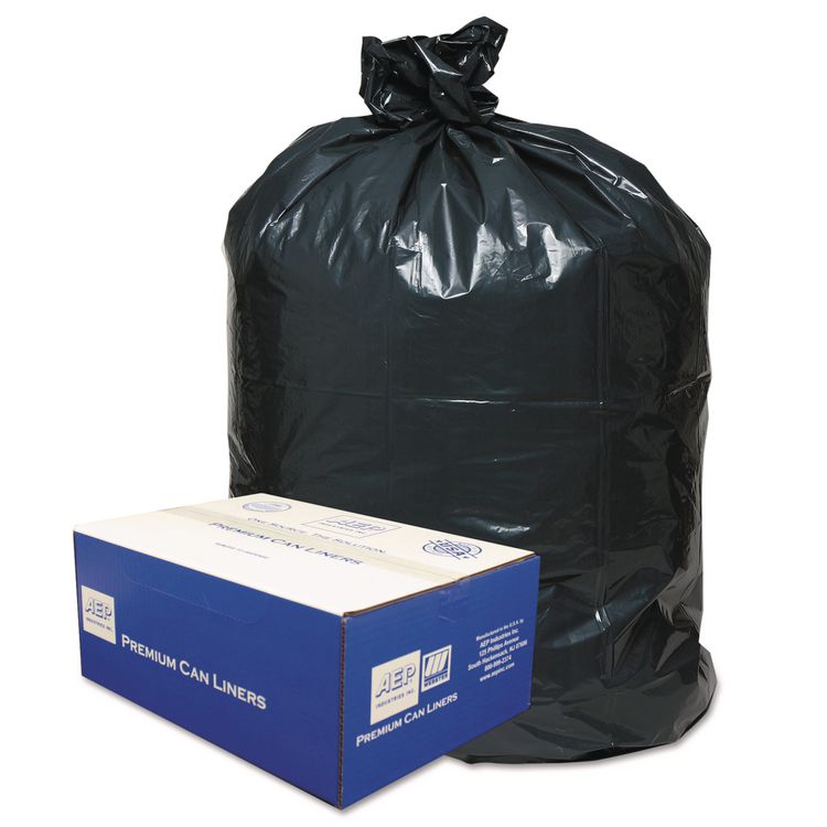 Classic Linear Low-Density Can Liners, 33 gal, 0.63 mil, 33" x 39", Black, 25 Bags/Roll, 10 Rolls/Carton (WBI333916B)