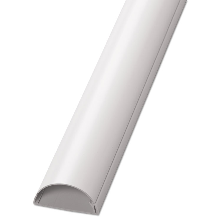D-Line Decorative Desk Cord Cover, 60" x 2" x 1" Cover, White (DLNR5FT5025W)