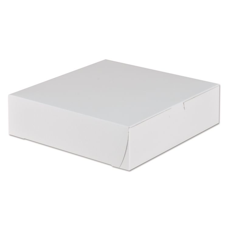 SCT White One-Piece Non-Window Bakery Boxes, 9 x 9 x 2.5, White, Paper, 250/Carton (SCH0953)