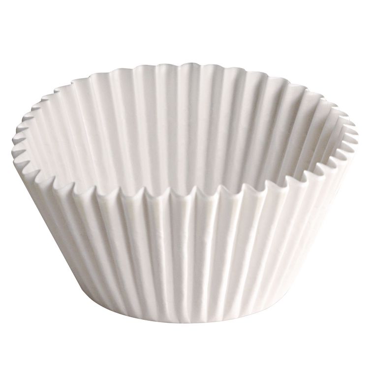 Hoffmaster Fluted Bake Cups, 2.25" Diameter x 1.88" h, White, Paper, 500/Pack, 20 Packs/Carton (HFM610070)