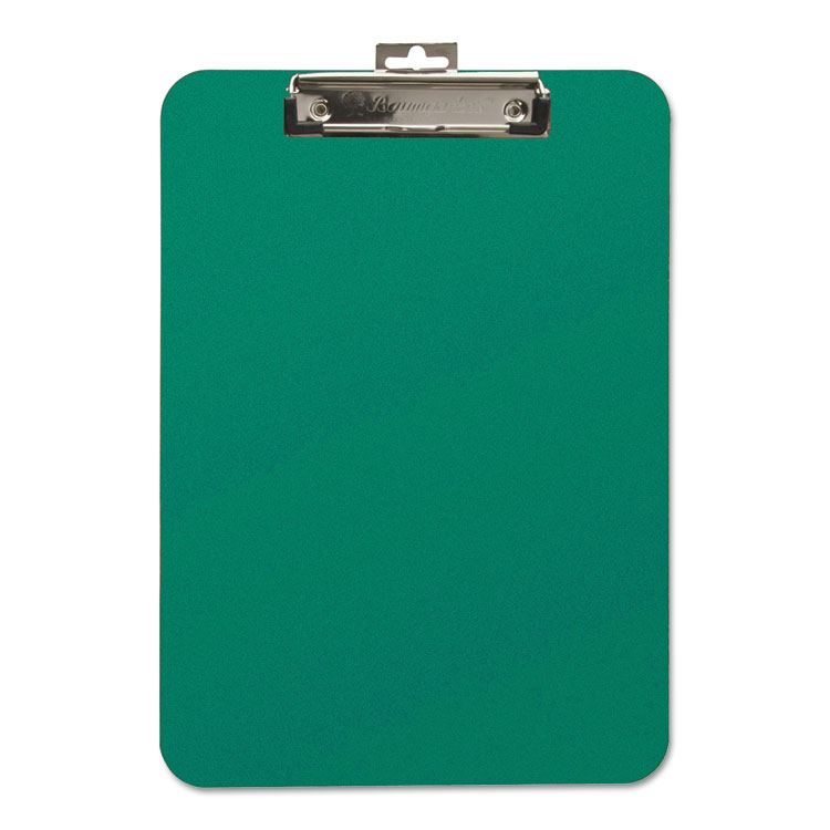 Mobile OPS Unbreakable Recycled Clipboard, 0.25" Clip Capacity, Holds 8.5 x 11 Sheets, Green (BAU61626)