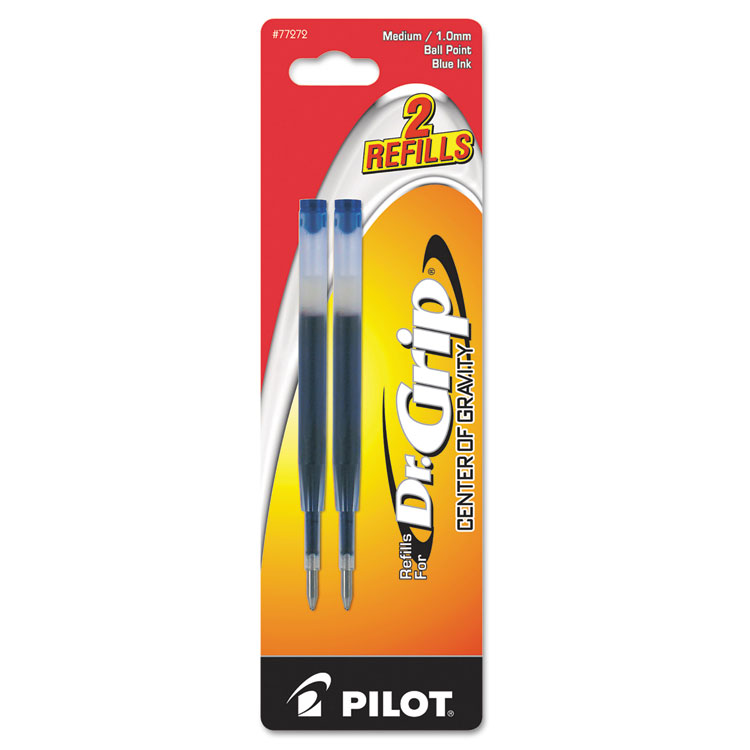 Pilot Refill for Pilot Dr. Grip Center of Gravity Ballpoint Pens, Medium Conical Tip, Blue Ink (PIL77272)