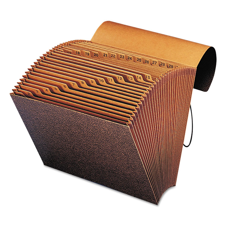 Smead TUFF Expanding Wallet, 31 Sections, Elastic Cord Closure, 1/15-Cut Tabs, Letter Size, Redrope (SMD70367)