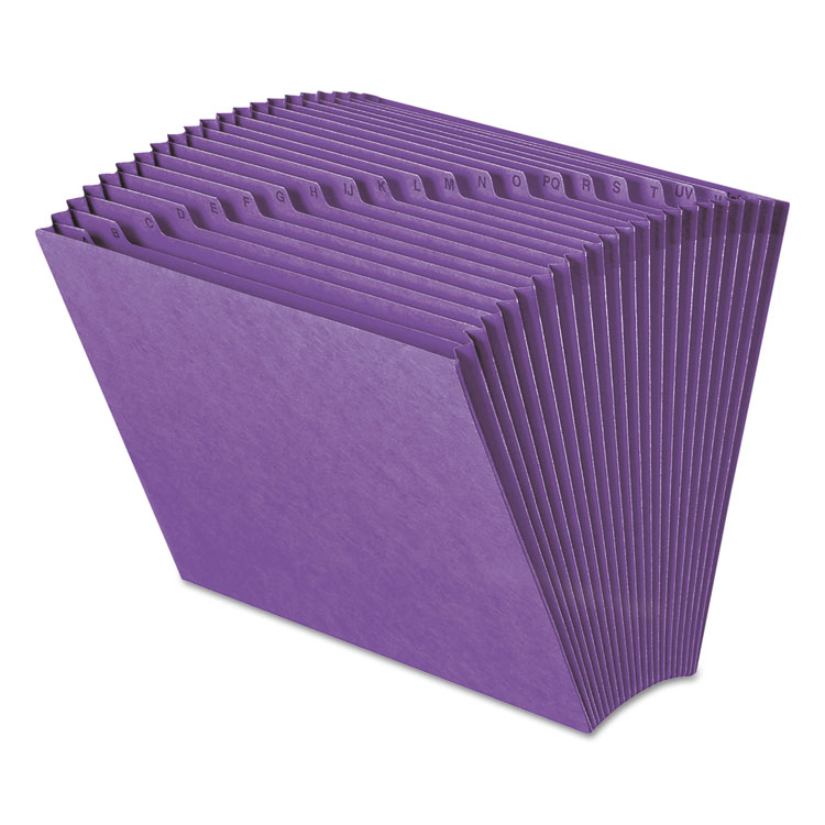 Smead Heavy-Duty Indexed Expanding Open Top Color Files, 21 Sections, 1/21-Cut Tabs, Letter Size, Purple (SMD70721)