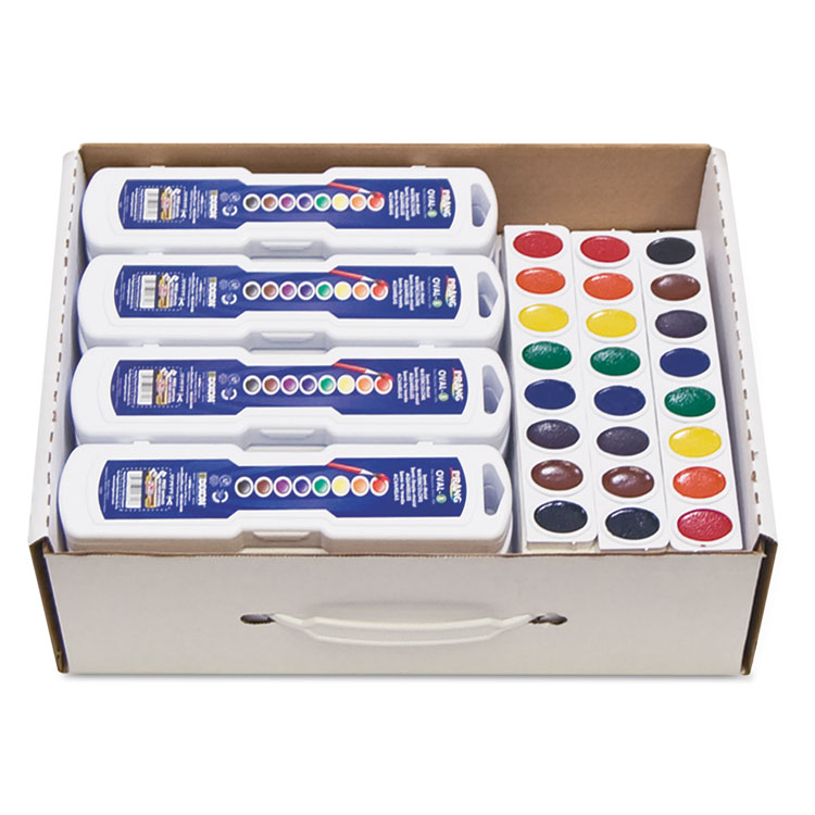 Prang Professional Watercolor Master Pack: 24 Eight-Color Palette Sets and 12 Eight-Color Refill Strips, Assorted Colors (DIX08020)