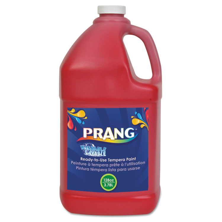 Prang Washable Paint, Red, 1 gal Bottle (DIX10601)