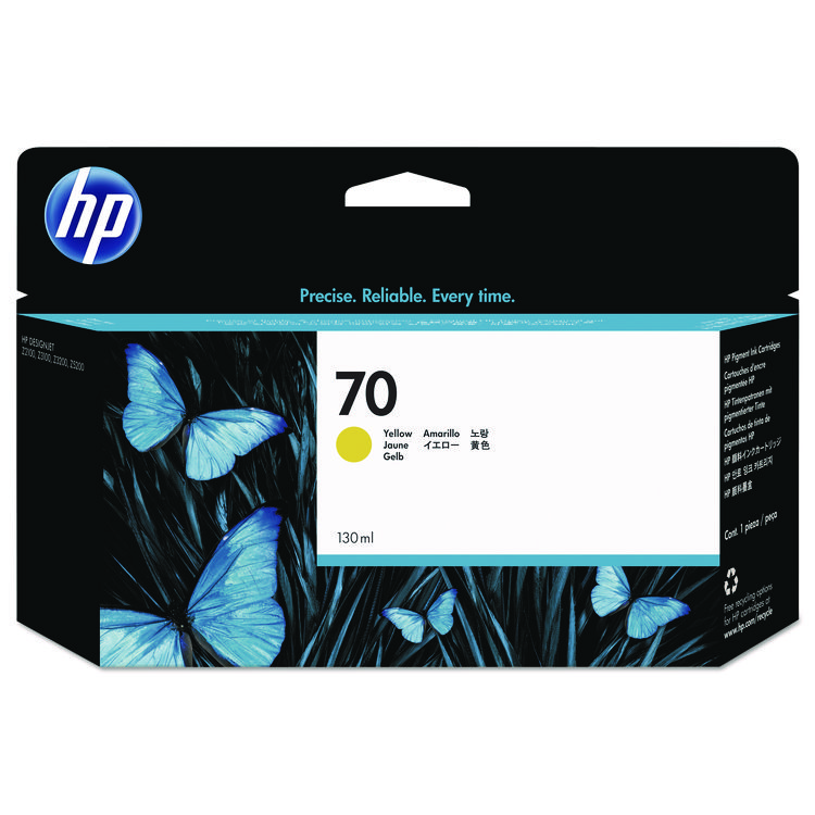 HP HP 70, (C9454A) Yellow Original Ink Cartridge (HEWC9454A)