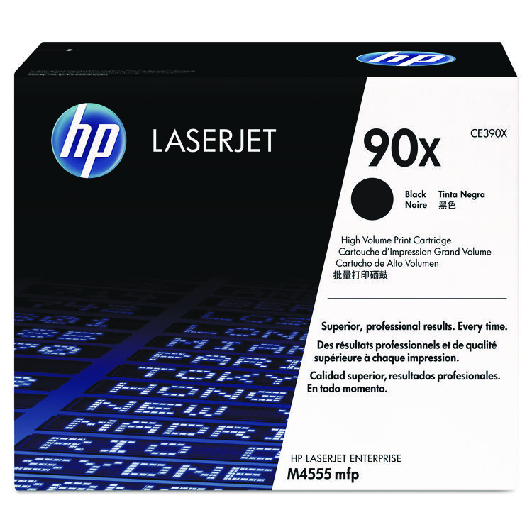 HP HP 90X, (CE390X) High-Yield Black Original LaserJet Toner Cartridge (HEWCE390X)