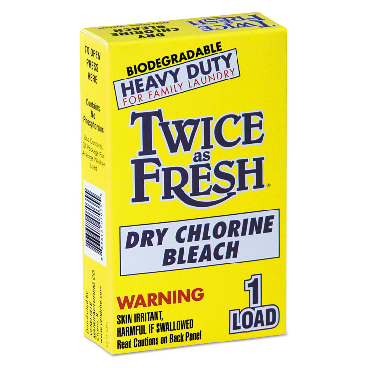 Twice as Fresh Heavy Duty Coin-Vend Powdered Chlorine Bleach, 1 load, 100/Carton (VEN2979646)
