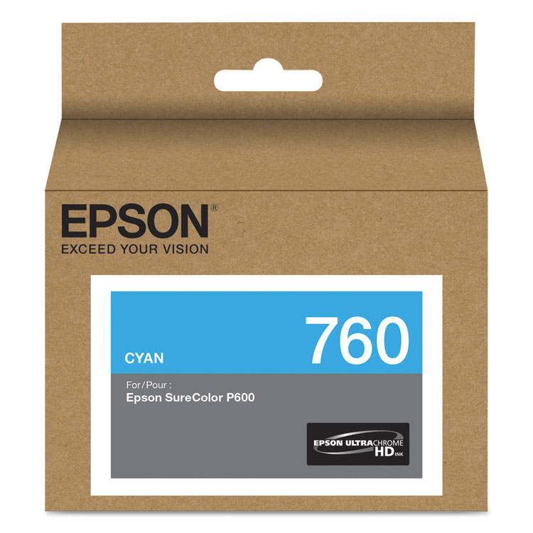 Epson T760220 (760) UltraChrome HD Ink, Cyan (EPST760220)