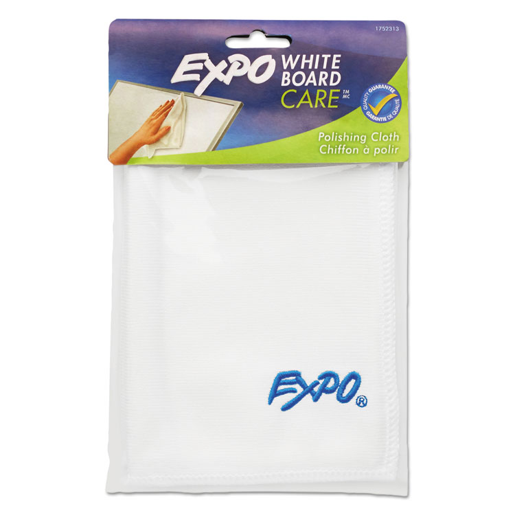 EXPO Microfiber Cleaning Cloth, 1-Ply, 12 x 12, Unscented, White (SAN1752313)