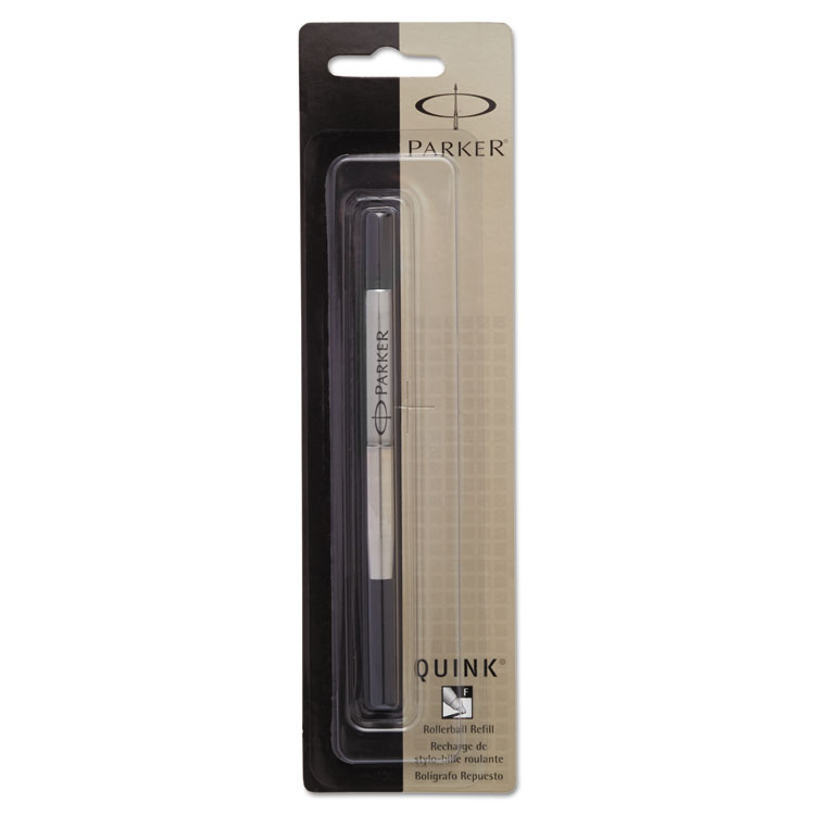 Parker Refill for Parker Roller Ball Pens, Fine Conical Tip, Black Ink (PAR1950321)