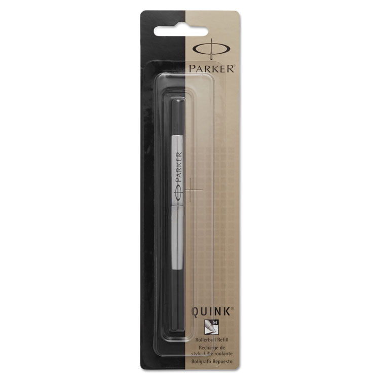 Parker Refill for Parker Roller Ball Pens, Medium Conical Tip, Black Ink (PAR1950323)